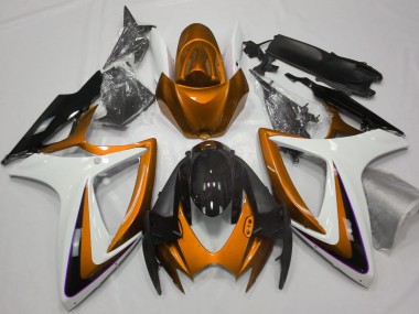 2006-2007 Orange & Weiß Ohne Abzeichen GSXR 600-750 Motorrad Verkleidungen