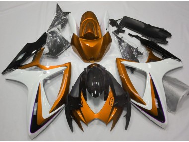 2006-2007 Orange & Weiß Ohne Abzeichen GSXR 600-750 Motorrad Verkleidungen