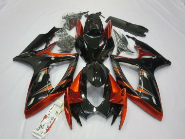 2006-2007 Orange & Schwarz GSXR 600-750 Motorrad Verkleidungen