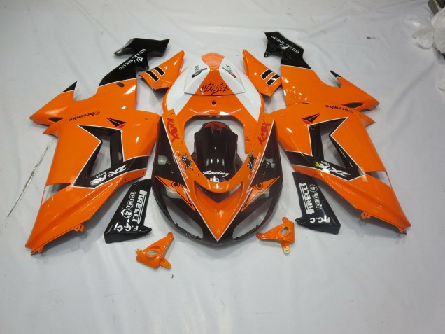 2006-2007 Orange-Schwarz ZX10R Motorrad Verkleidungen 2006-2007 Orange-Schwarz ZX10R Motorrad Verkleidungen