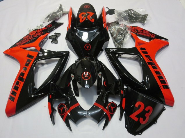2006-2007 Rot Jordan GSXR 600-750 Motorrad Verkleidungen 2006-2007 Rot Jordan GSXR 600-750 Motorrad Verkleidungen