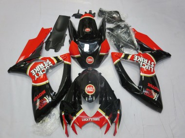 2006-2007 Rot Lucky Strike GSXR 600-750 Motorrad Verkleidungen