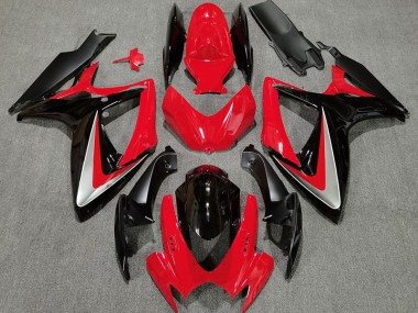 2006-2007 Rot Schwarz OEM-Stil GSXR 600-750 Motorrad Verkleidungen