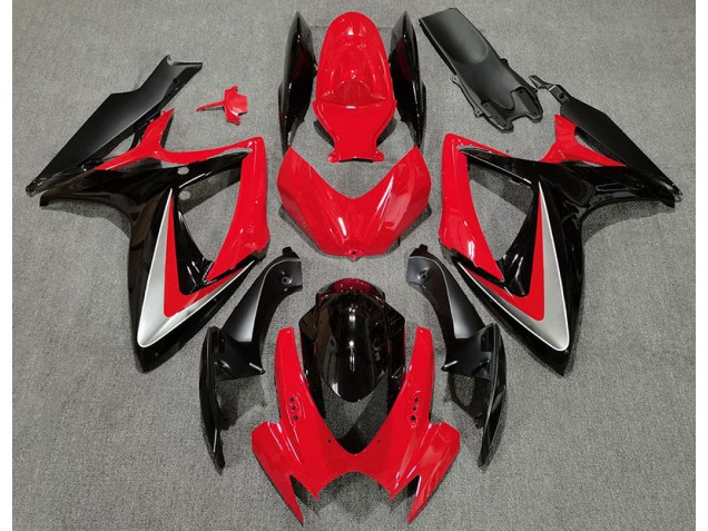 2006-2007 Rot Schwarz OEM-Stil GSXR 600-750 Motorrad Verkleidungen 2006-2007 Rot Schwarz OEM-Stil GSXR 600-750 Motorrad Verkleidungen