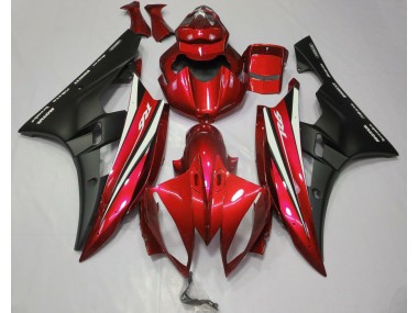2006-2007 Rot Schwarz & Weiß R6 Motorrad Verkleidungen