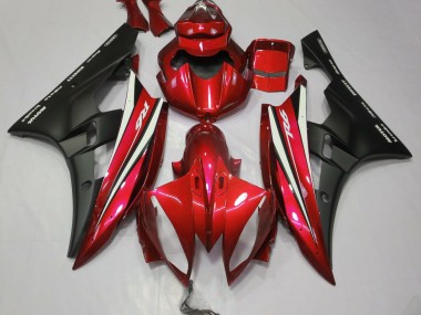2006-2007 Rot Schwarz & Weiß R6 Motorrad Verkleidungen