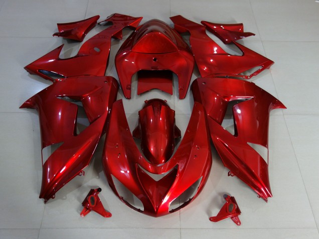 2006-2007 Rot Tiefglanz ZX10R Motorrad Verkleidungen 2006-2007 Rot Tiefglanz ZX10R Motorrad Verkleidungen