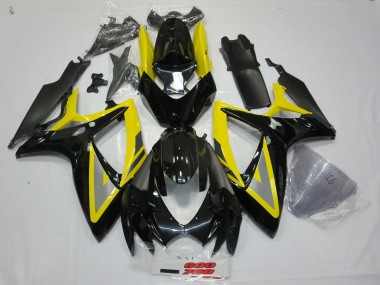 2006-2007 Schwarz & Gelb GSXR 600-750 Motorrad Verkleidungen