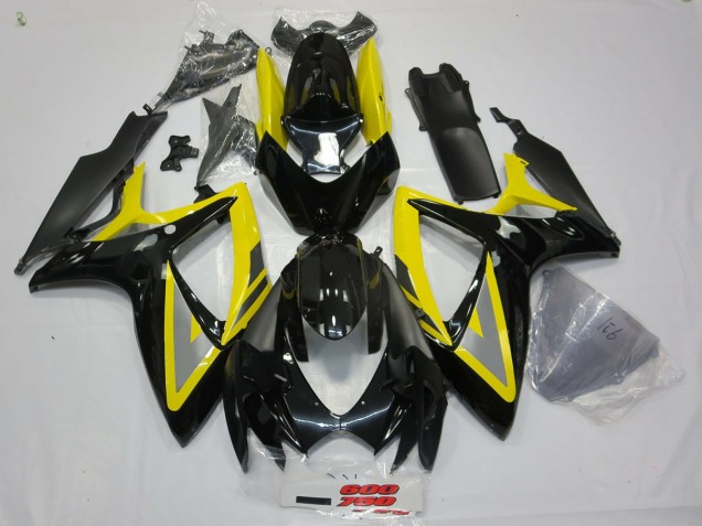 2006-2007 Schwarz & Gelb GSXR 600-750 Motorrad Verkleidungen 2006-2007 Schwarz & Gelb GSXR 600-750 Motorrad Verkleidungen