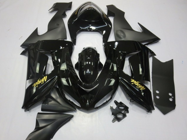 2006-2007 Schwarz & Gold ZX10R Motorrad Verkleidungen 2006-2007 Schwarz & Gold ZX10R Motorrad Verkleidungen