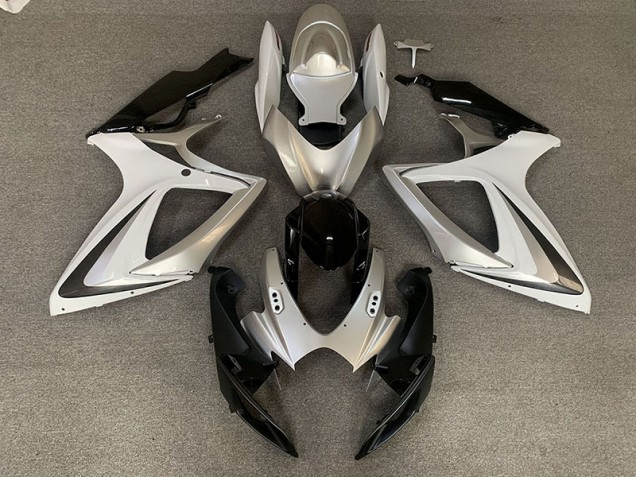 2006-2007 Silber Weiß OEM Stil GSXR 600-750 Motorrad Verkleidungen 2006-2007 Silber Weiß OEM Stil GSXR 600-750 Motorrad Verkleidungen