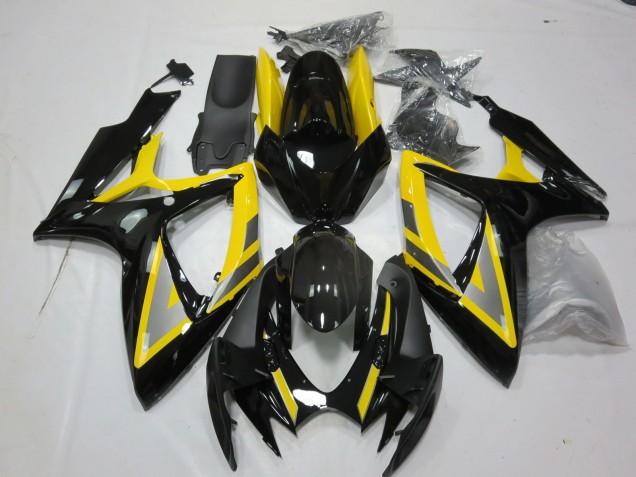 2006-2007 Silber & Schwarz Gelb GSXR 600-750 Motorrad Verkleidungen 2006-2007 Silber & Schwarz Gelb GSXR 600-750 Motorrad Verkleidungen
