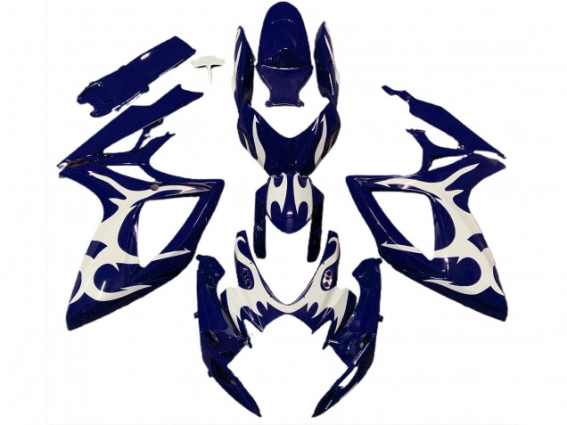 2006-2007 Tiefes Blau & Weiß Design GSXR 600-750 Motorrad Verkleidungen 2006-2007 Tiefes Blau & Weiß Design GSXR 600-750 Motorrad Verkleidungen