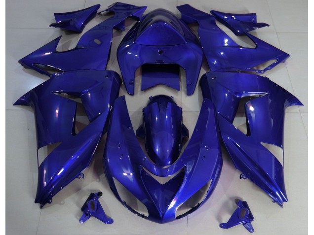 2006-2007 Tiefes Blau Schlicht ZX10R Motorrad Verkleidungen 2006-2007 Tiefes Blau Schlicht ZX10R Motorrad Verkleidungen
