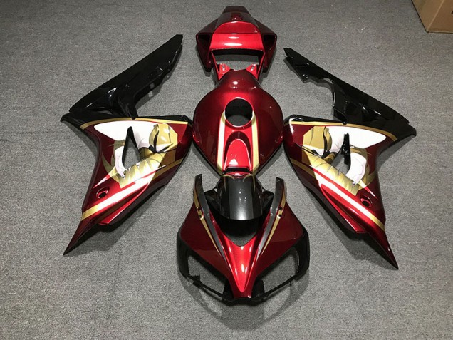 2006-2007 Tiefrot & Gold CBR1000RR Motorrad Verkleidungen 2006-2007 Tiefrot & Gold CBR1000RR Motorrad Verkleidungen