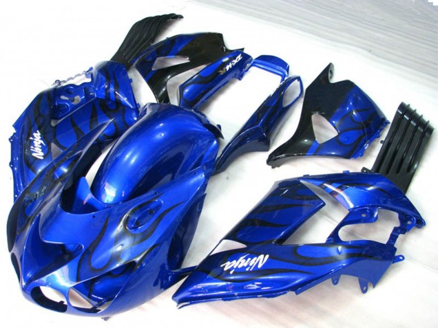 2006-2011 Blaue Flamme ZX14R Motorrad Verkleidungen