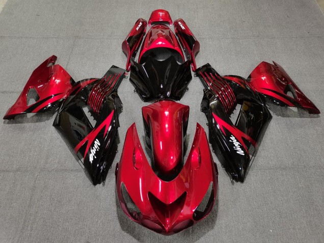 2006-2011 Feuerrot & Schwarz ZX14R Motorrad Verkleidungen 2006-2011 Feuerrot & Schwarz ZX14R Motorrad Verkleidungen