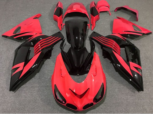 2006-2011 Helles Rot ZX14R Motorrad Verkleidungen