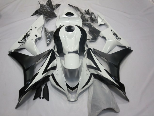 2007-2008 Benutzerdefiniert OEM Stil Weiß & Schwarz CBR600RR Motorrad Verkleidungen 2007-2008 Benutzerdefiniert OEM Stil Weiß & Schwarz CBR600RR Motorrad Verkleidungen