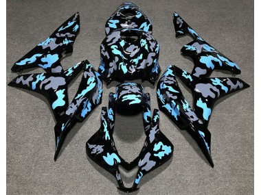 2007-2008 Benutzerdefiniertes Tarnung Blau CBR600RR Motorrad Verkleidungen