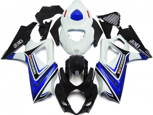2007-2008 Blau Glänzend Mit Weiß & Schwarz OEM-Stil GSXR 1000 Motorrad Verkleidungen 2007-2008 Blau Glänzend Mit Weiß & Schwarz OEM-Stil GSXR 1000 Motorrad Verkleidungen