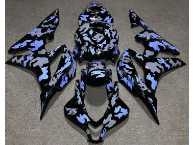 2007-2008 Blau & Grau Camouflage CBR600RR Motorrad Verkleidungen