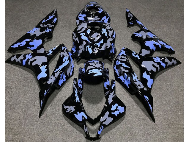 2007-2008 Blau & Grau Camouflage CBR600RR Motorrad Verkleidungen