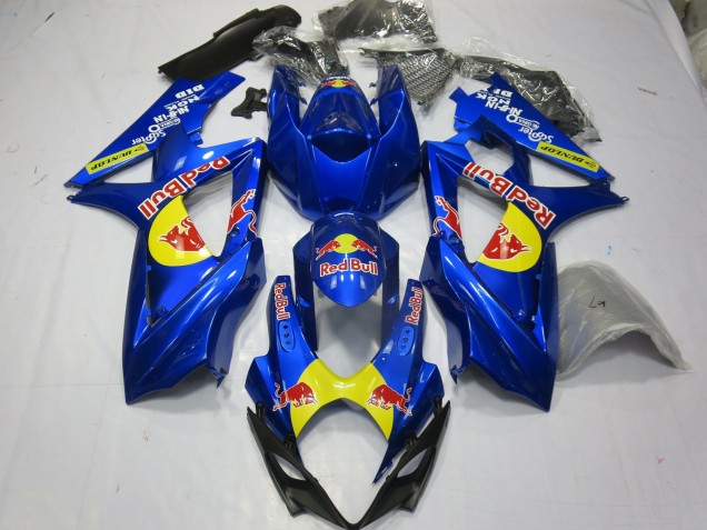 2007-2008 Blau Rot Bull GSXR 1000 Motorrad Verkleidungen