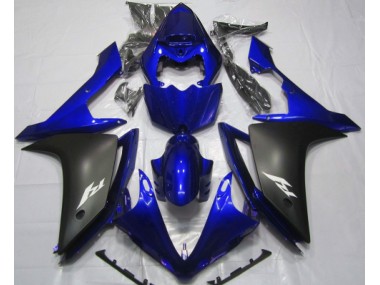 2007-2008 Glänzend Blau & Schwarz R1 Motorrad Verkleidungen