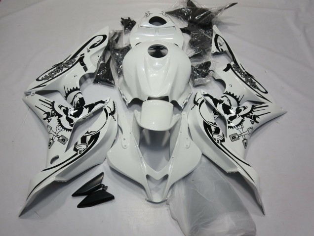2007-2008 Glänzend Weiß Sonderdesign CBR600RR Motorrad Verkleidungen 2007-2008 Glänzend Weiß Sonderdesign CBR600RR Motorrad Verkleidungen