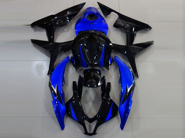 2007-2008 Glänzendes Schwarz & Blau CBR600RR Motorrad Verkleidungen 2007-2008 Glänzendes Schwarz & Blau CBR600RR Motorrad Verkleidungen