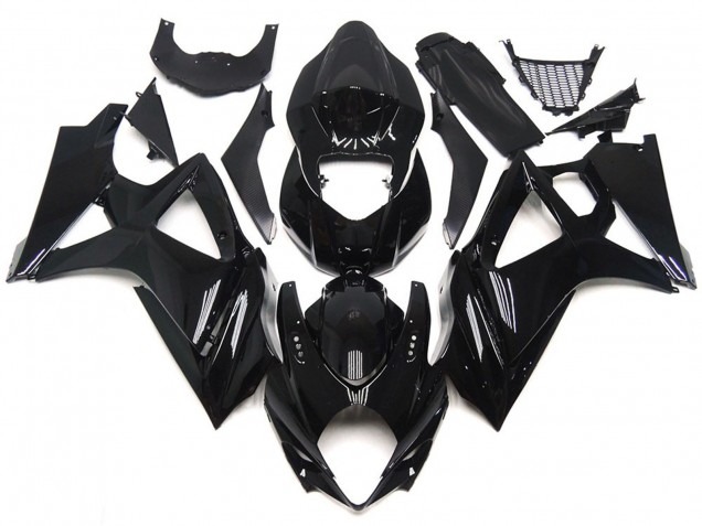 2007-2008 Glattes Schwarz Glänzend Stil GSXR 1000 Motorrad Verkleidungen 2007-2008 Glattes Schwarz Glänzend Stil GSXR 1000 Motorrad Verkleidungen