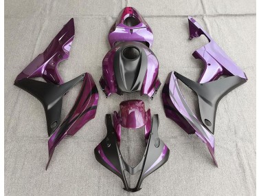 2007-2008 Lila & Matt Schwarz CBR600RR Motorrad Verkleidungen