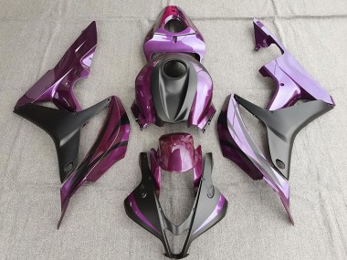 2007-2008 Lila & Matt Schwarz CBR600RR Motorrad Verkleidungen