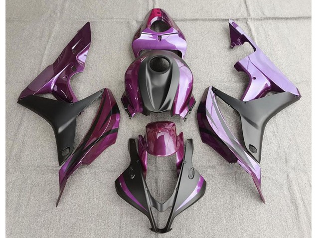 2007-2008 Lila & Matt Schwarz CBR600RR Motorrad Verkleidungen 2007-2008 Lila & Matt Schwarz CBR600RR Motorrad Verkleidungen