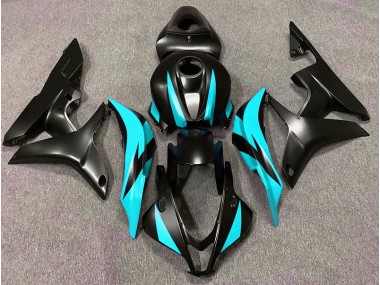 2007-2008 Matt Schwarz & Cyan-Design CBR600RR Motorrad Verkleidungen