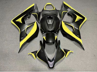 2007-2008 Matt Schwarz & Gelb CBR600RR Motorrad Verkleidungen