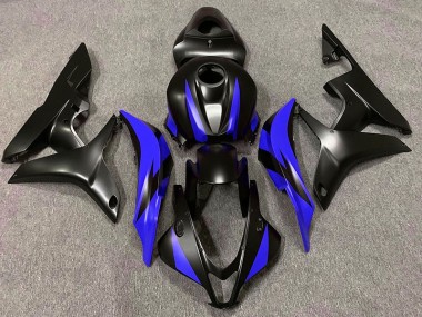2007-2008 Matt Schwarzes & Blaues Design CBR600RR Motorrad Verkleidungen