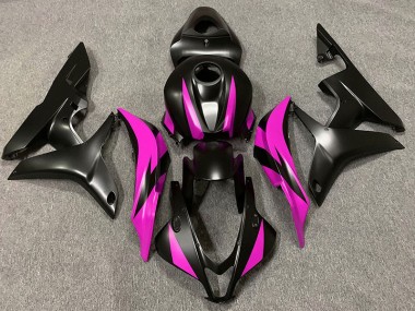 2007-2008 Matt Schwarzes & Rosa Design CBR600RR Motorrad Verkleidungen