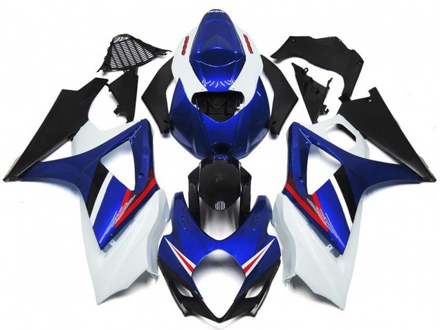 2007-2008 OEM Stil Glanz Blau & Weiß Rot GSXR 1000 Motorrad Verkleidungen 2007-2008 OEM Stil Glanz Blau & Weiß Rot GSXR 1000 Motorrad Verkleidungen