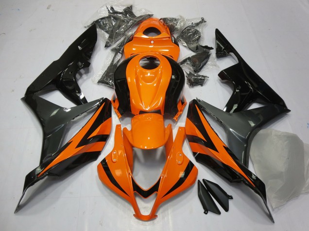 2007-2008 Orange Grau & Schwarz CBR600RR Motorrad Verkleidungen 2007-2008 Orange Grau & Schwarz CBR600RR Motorrad Verkleidungen