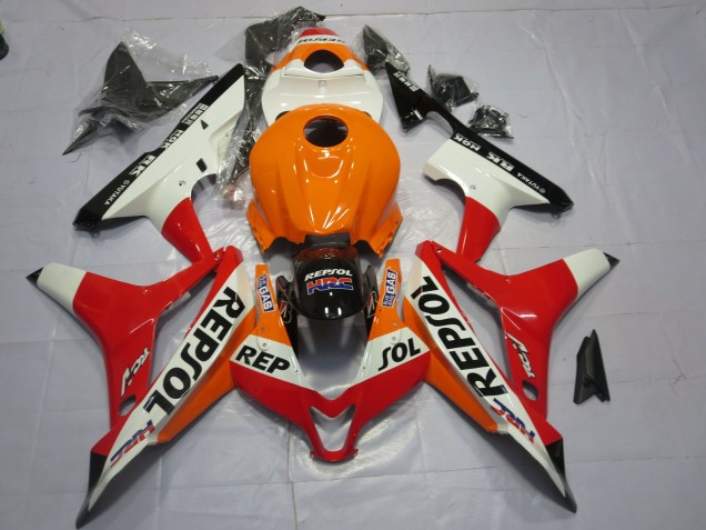 2007-2008 Weiß Repsol CBR600RR Motorrad Verkleidungen 2007-2008 Weiß Repsol CBR600RR Motorrad Verkleidungen