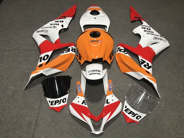 2007-2008 Weiß Repsol Stil CBR600RR Motorrad Verkleidungen 2007-2008 Weiß Repsol Stil CBR600RR Motorrad Verkleidungen