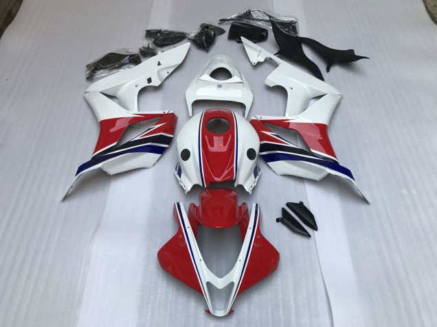 2007-2008 Rot Glänzend & Weiß CBR600RR Motorrad Verkleidungen 2007-2008 Rot Glänzend & Weiß CBR600RR Motorrad Verkleidungen