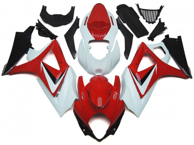 2007-2008 Rot Glänzend Mit Weiß OEM-Stil GSXR 1000 Motorrad Verkleidungen 2007-2008 Rot Glänzend Mit Weiß OEM-Stil GSXR 1000 Motorrad Verkleidungen