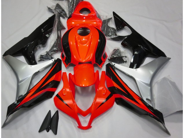 2007-2008 Rot Glänzend Silber & Schwarz CBR600RR Motorrad Verkleidungen 2007-2008 Rot Glänzend Silber & Schwarz CBR600RR Motorrad Verkleidungen
