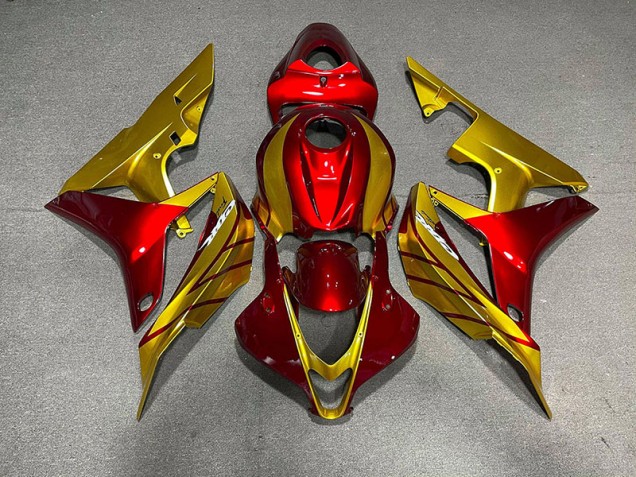 2007-2008 Rot & Gold CBR600RR Motorrad Verkleidungen 2007-2008 Rot & Gold CBR600RR Motorrad Verkleidungen