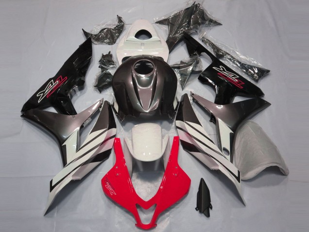 2007-2008 Rot Weiß & Grau CBR600RR Motorrad Verkleidungen 2007-2008 Rot Weiß & Grau CBR600RR Motorrad Verkleidungen