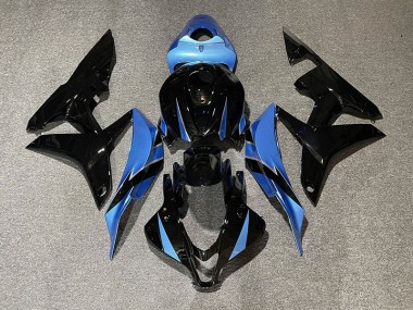 2007-2008 Schwarz Glänzend & Hellblau CBR600RR Motorrad Verkleidungen