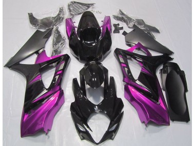 2007-2008 Schwarz Glänzend & Pink GSXR 1000 Motorrad Verkleidungen